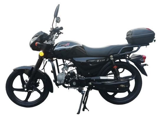 Quality 70cc 110cc Low Cc Sport Bikes , 49cc Matte Black Street Bike With Big Footrest Front Bumper factory