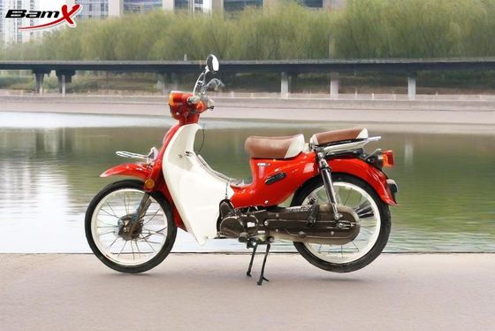 গুণমান স্বয়ংক্রিয় CUB 110CC মোটরসাইকেল জ্বালানী ট্যাংক ক্ষমতা 4.4L লাল কালো সবচেয়ে খরচ কার্যকর মোটরসাইকেল কারখানা