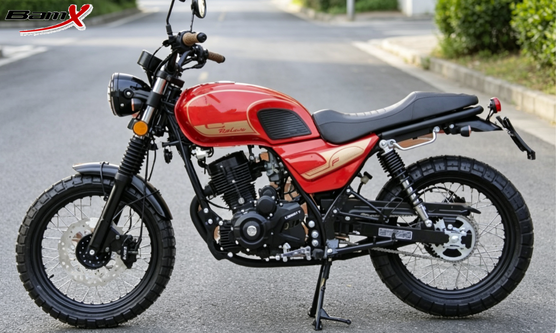Qualität 4 Anschlag-Straßen-Sport-Motorräder einzylindrig, Retro- Doppelmotorrad-Antigleiter-Reifen des sport-200cc Fabrik